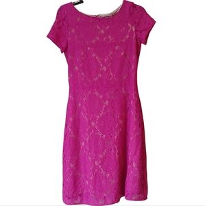 Ivanka Trump Elegant Pink Lace Dress